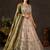 Artistic Cream Embroidered Silk Marriage Wear Lehenga Choli