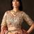 Elegant Cream Sequins Work Silk Reception Wear Lehenga Choli