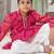 Pink Kota Doria Kurta Pajama Set