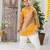 Yellow Kota Doria Kurta Pajama Set