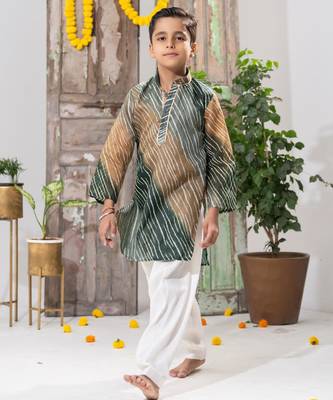 Multicolor Kota Doria Kurta Pajama Set 1