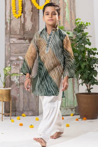 Multicolor Kota Doria Kurta Pajama Set