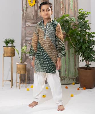 Multicolor Kota Doria Kurta Pajama Set 2
