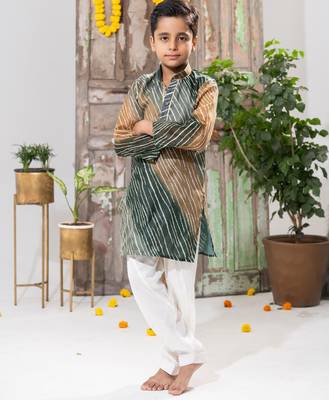 Multicolor Kota Doria Kurta Pajama Set 4