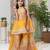 Mustard Yellow Striped Peplum Palazzo Set