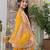 Mustard Yellow Striped Peplum Palazzo Set