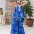 Blue Color Kids Bandhani Peplum Palazzo Set