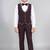 Boys purple lycra solid 5 piece suit set with contrast piping design
