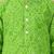 Boy's green cotton bandhni thigh length kurta and dhoti set