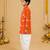 Boy's orange cotton printed thigh length kurta and dhoti set