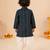 Boy's blue rayon bandhni thigh length kurta and dhoti set