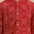 Boy's red rayon bandhni thigh length kurta and dhoti set