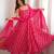 Pink bandhani anarkali kurta with dupatta