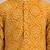 Boy's mustard rayon bandhni thigh length kurta and dhoti set