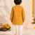 Boy's mustard rayon bandhni thigh length kurta and dhoti set