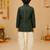 Boy's green rayon bandhni thigh length kurta and dhoti set