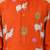 Boy's orange cotton printed thigh length kurta and dhoti set