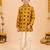 Boy's mustard rayon ikkat thigh length kurta and dhoti set