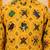 Boy's mustard rayon ikkat thigh length kurta and dhoti set