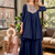 Coral blue embroidered yoke pleated short kurti with flared palazzo set for women