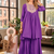 Coral lavendar embroidered yoke pleated short kurti with flared palazzo set for women