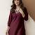 Women's stylish maroon soft viscose silk kurta and pant casual wear co-ord set