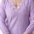 Women's stylish lightpurple soft viscose silk kurta and pant casual wear co-ord set