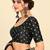 Black art silk embroidered readymade stylish saree blouse