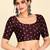 Maroon art silk embroidered readymade stylish saree blouse