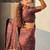 Brown woven design zari silk blend designer banarasi saree