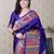 Purple zari silk blend handloom kanjeevaram saree
