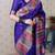 Purple zari silk blend handloom kanjeevaram saree