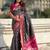 Black woven design zari banarasi saree with blouse piece