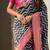 Black woven design zari banarasi saree with blouse piece