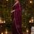 Purple embellished embroidered satin heavy work saree