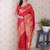 Red woven design zari silk blend handloom kanjeevaram saree