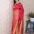 Red woven design zari silk blend handloom kanjeevaram saree