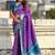 Purple woven design zari silk blend designer banarasi saree
