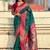 Green woven design zari silk blend paithani saree