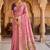 Pink floral handloom saree