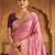 Pink floral handloom saree