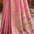 Pink floral handloom saree