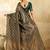Green paisley zari silk blend designer banarasi saree