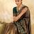 Green paisley zari silk blend designer banarasi saree