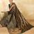 Green paisley zari silk blend designer banarasi saree