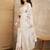 White floral chikankari  georgette saree
