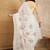 White floral chikankari  georgette saree