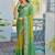 Green bandhani embroidered poly chiffon designer bandhani saree