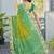 Green bandhani embroidered poly chiffon designer bandhani saree