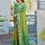 Green bandhani embroidered poly chiffon designer bandhani saree